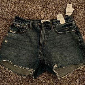 Abercrombie Medium Wash Mid Rise Boyfriend Shorts